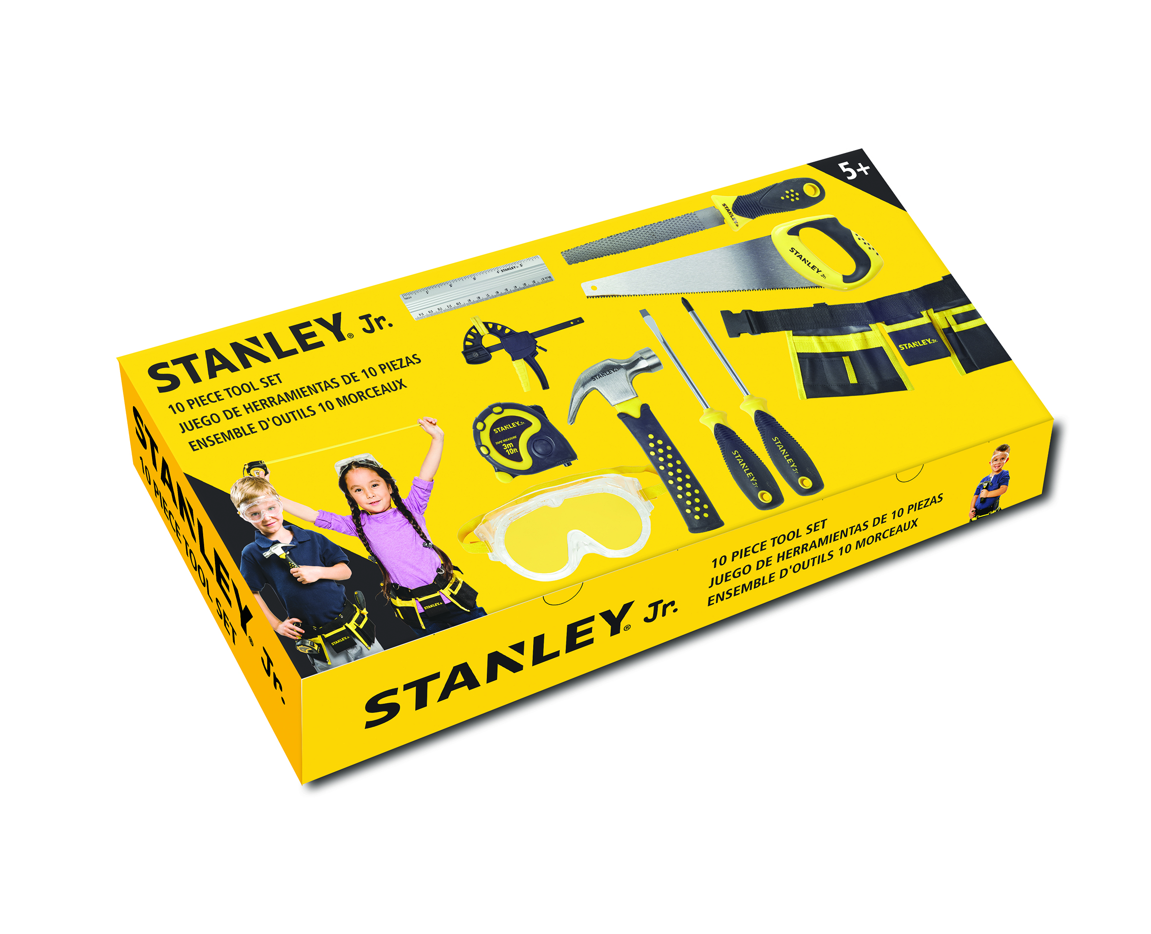 10 PC Toolset Stanley Jr. - RED TOOL BOX