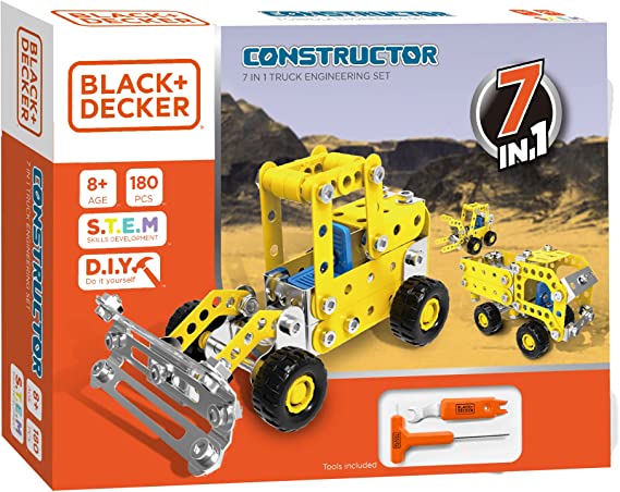 Black and Decker Constructor 7 Models in 1 Set - RED TOOL BOX