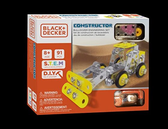 Black and Decker Constructor Bulldozer Set - RED TOOL BOX